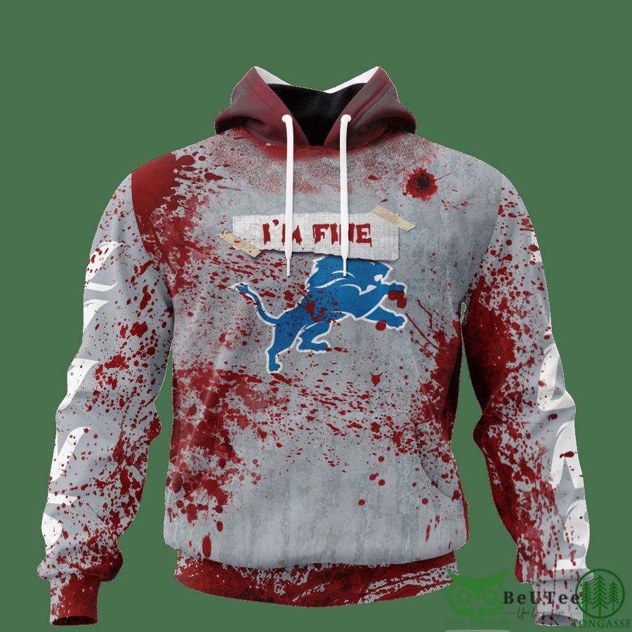 Lions Halloween Blood 3D hooodie Sweatshirt LIMITED