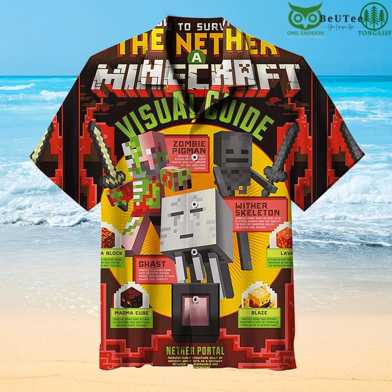 Minecraft The Nether Hawaiian Shirt