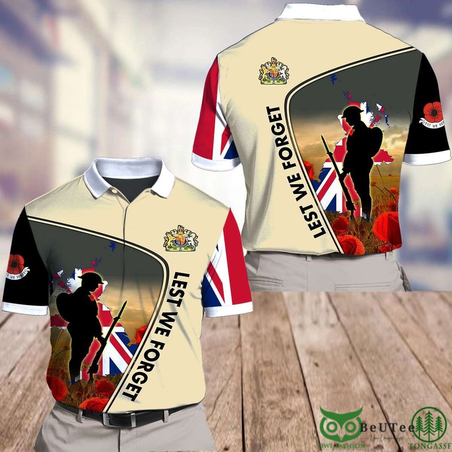uk remembrance day lest we forget soldier polo and hoodie
