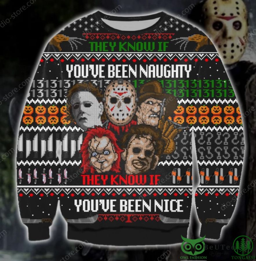 Horror Pattern 3D Christmas Ugly Sweater
