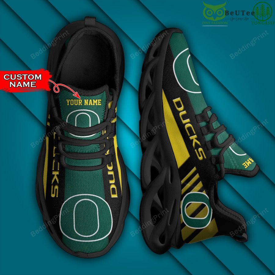 NCAA American Football Oregon Ducks Personalized Custom Name Max Soul Shoes