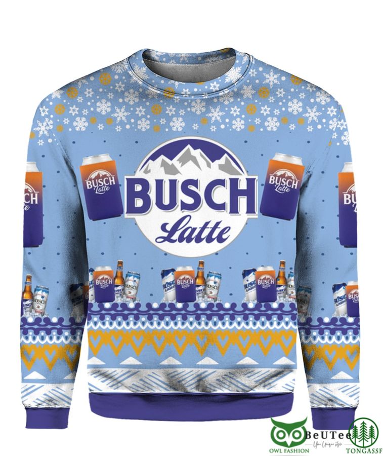Busch Latte Beer 3D Print Ugly Christmas Sweater Hoodie