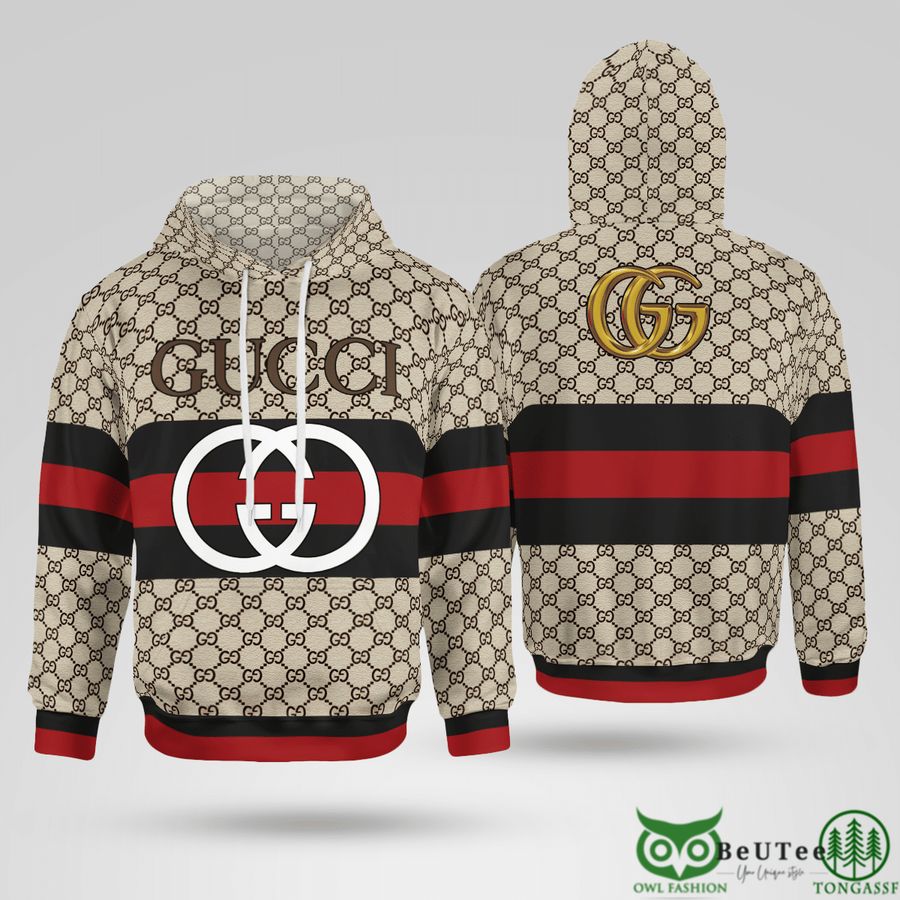 Limited Edition Gucci Logo Vintage Web 3D Hoodie 