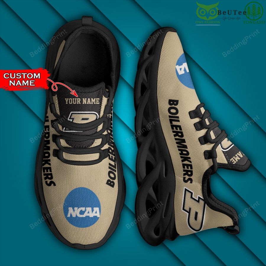 NCAA American Football Purdue Boilermakers Personalized Custom Name Max Soul Shoes