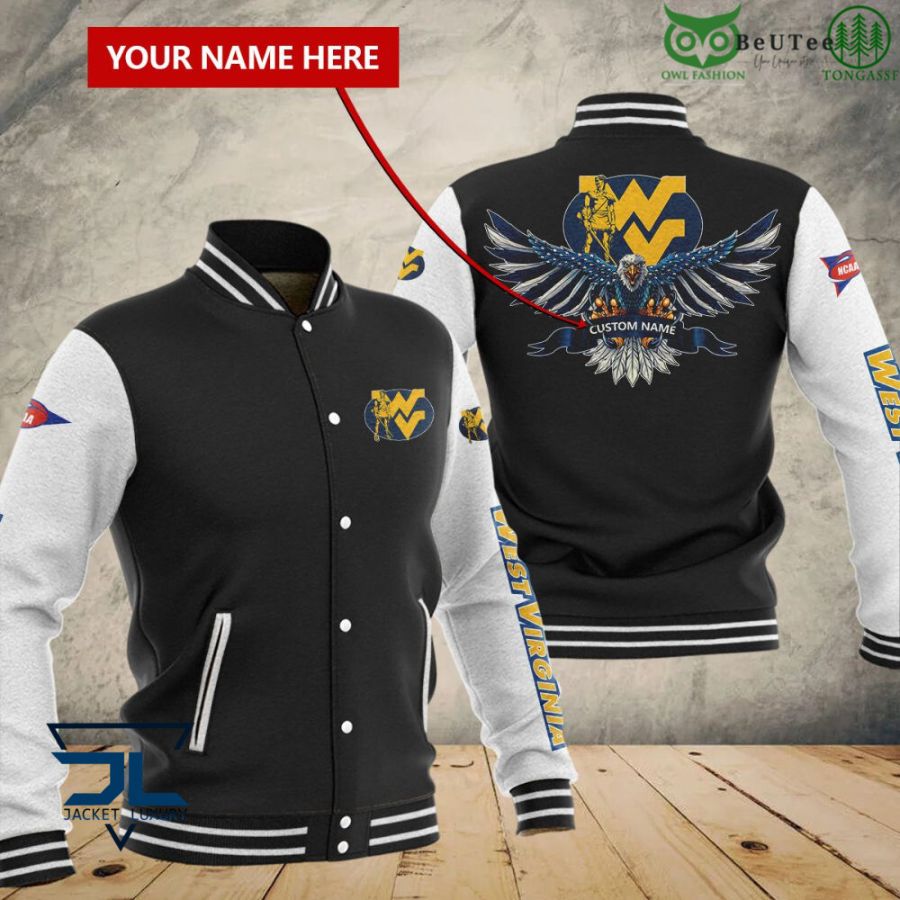 West Virginia Mountaineers Personalized NCAA Athletics Champions Baseball Jacket