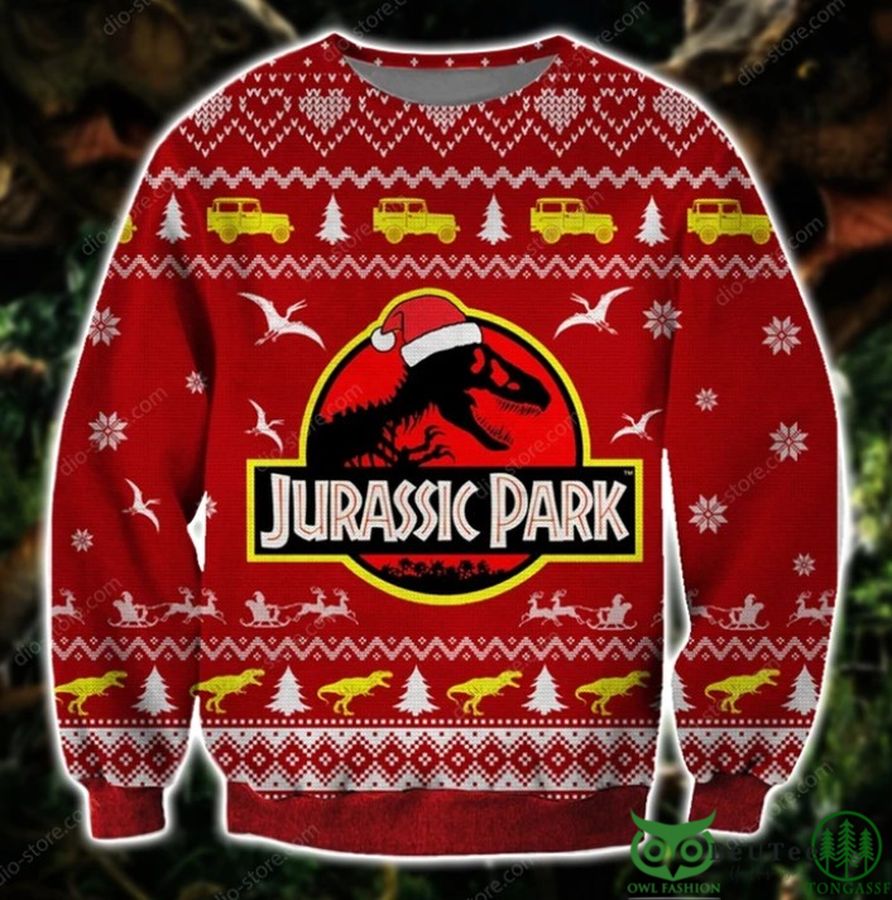 Jurassic Park 3D Christmas Ugly Sweater