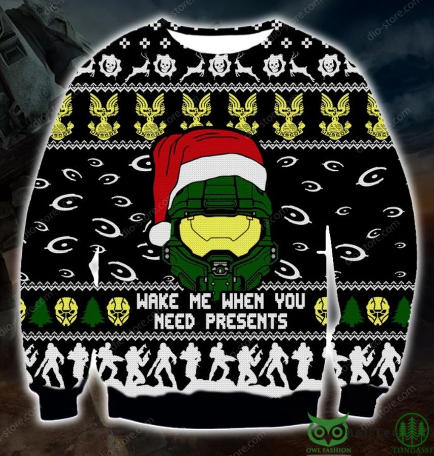 Halo Pattern 3D Christmas Ugly Sweater