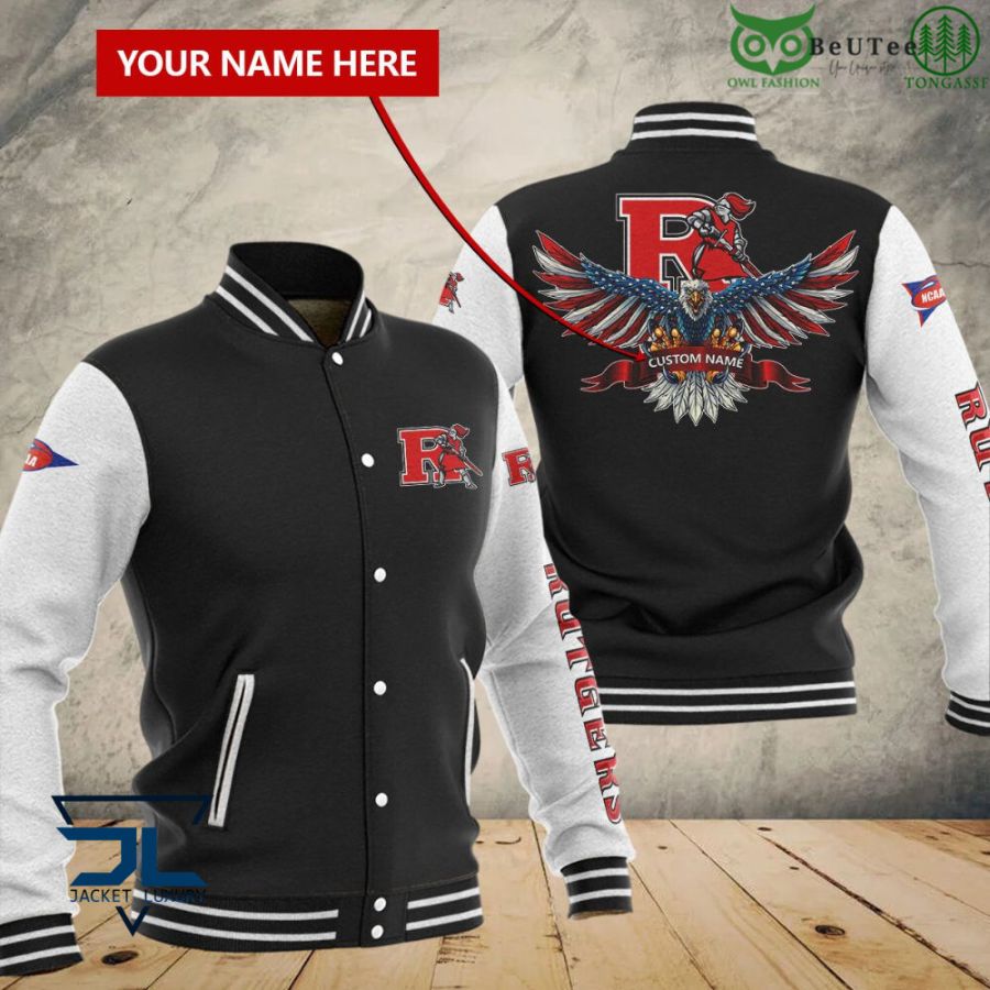 Rutgers Scarlet Knights Personalized NCAA Athletics Champions Baseball Jacket