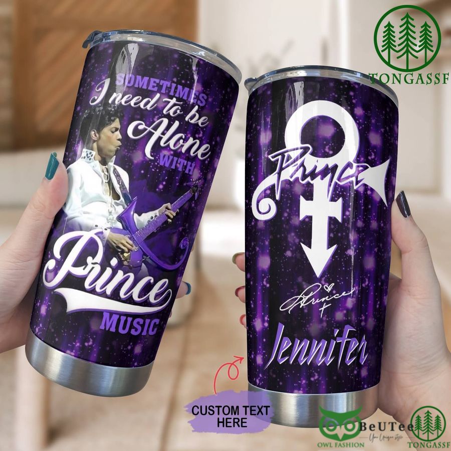 prince tumbler personalized alone with prince music