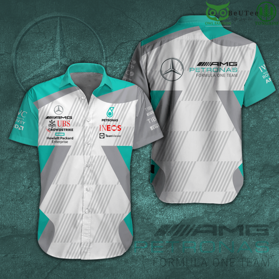 AMG Racing F1 Mercedes Hawaiian Shirt 