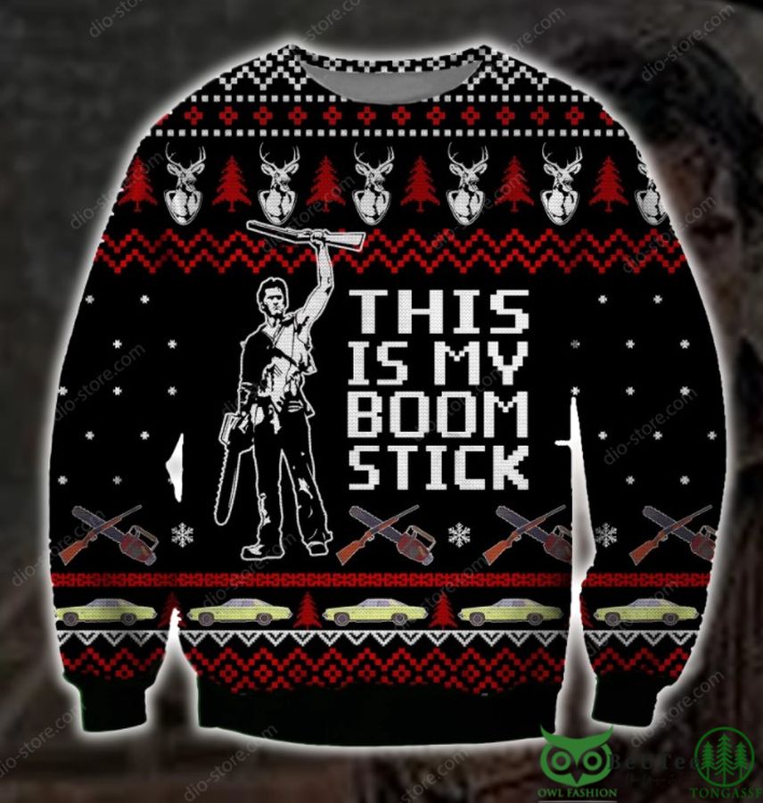 This Is My Boomstick Pattern 3D Christmas Ugly Sweater