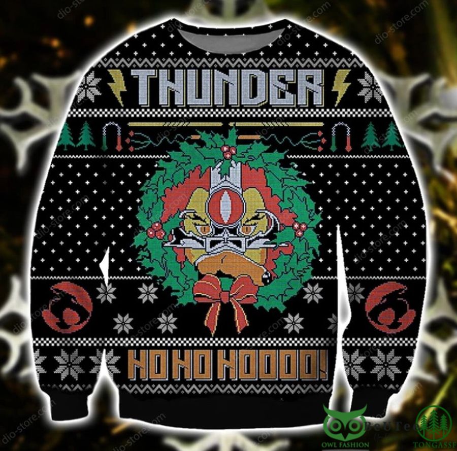 Thunder Ho Ho Ho 3D Christmas Ugly Sweater