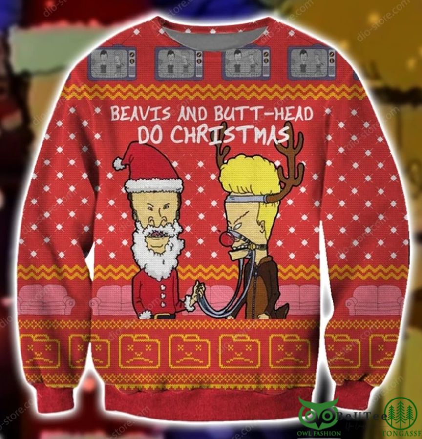 Beavis And Butt-Head 3D Christmas Ugly Sweater