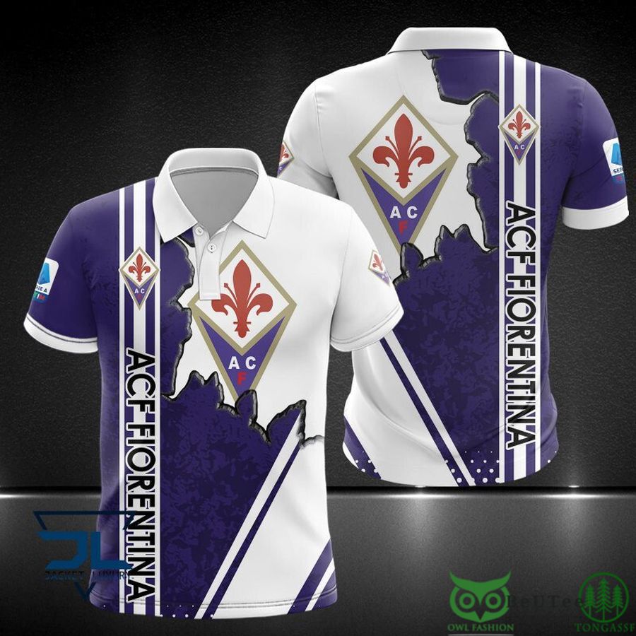 Lega Serie A ACF Fiorentina 3D Polo Tshirt Hoodie