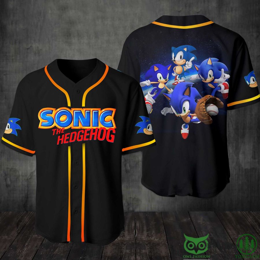 sonic the hedgehog baseball jersey shirt