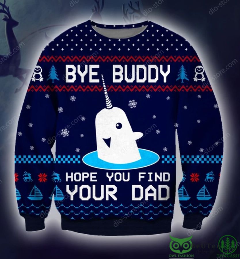 Bye Buddy Pattern 3D Christmas Ugly Sweater