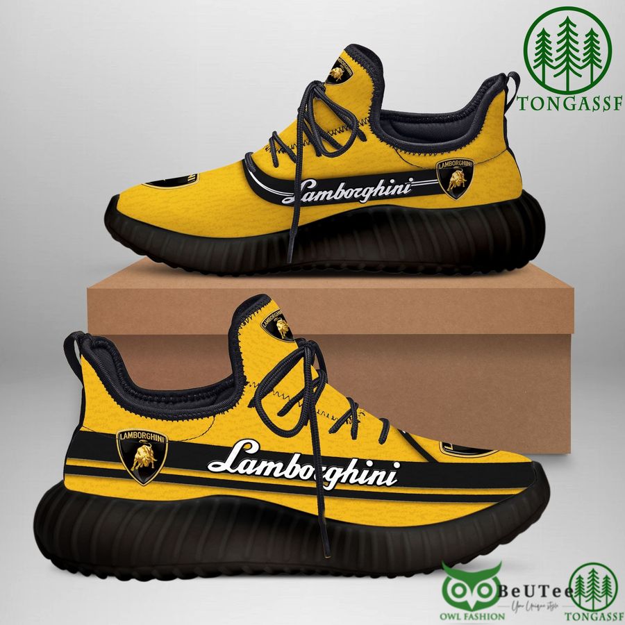 limited edition lamborghini yeezy boost yellow sneakers