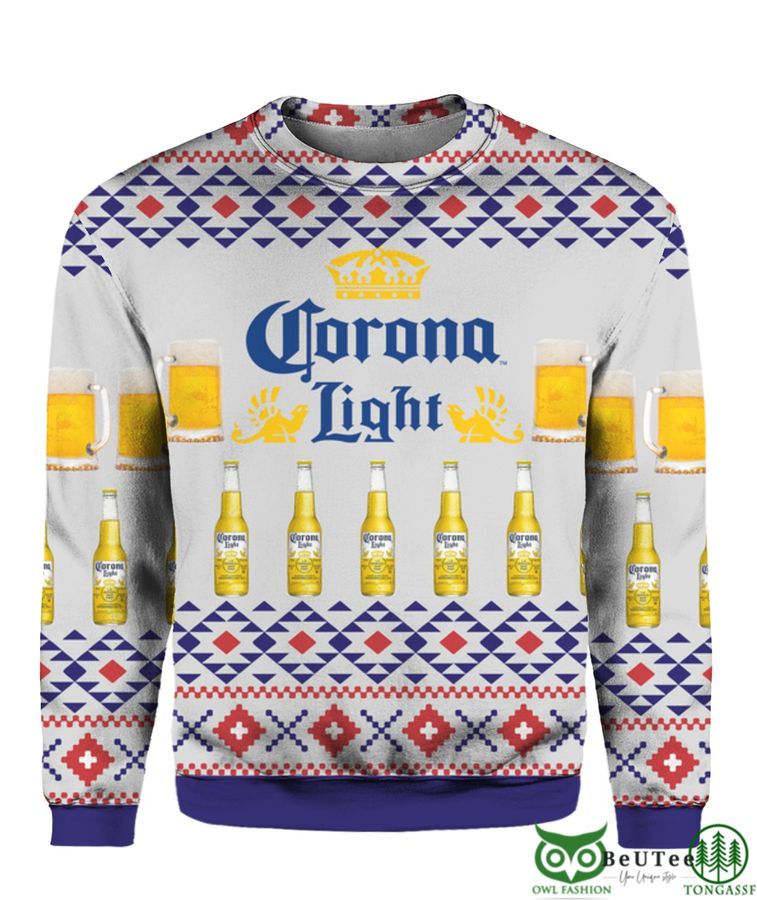 Corona Light Beer 3D Print Ugly Christmas Sweater Hoodie