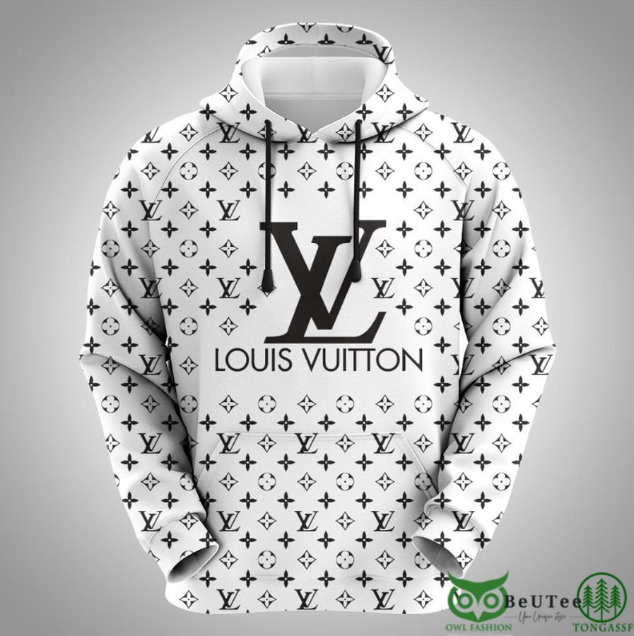 Luxury Louis Vuitton White Monogram Hoodie 
