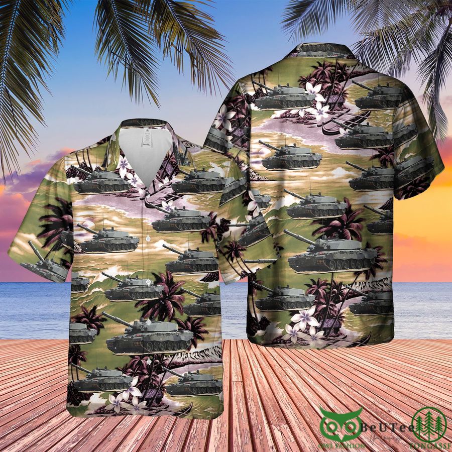16 British Army Challenger 2 Hawaiian Shirt Shorts
