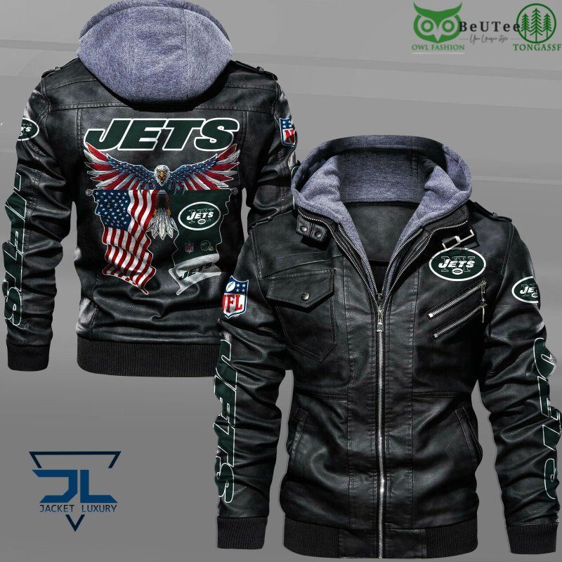 New York Jets American Eagle National Football League Leather Jacket