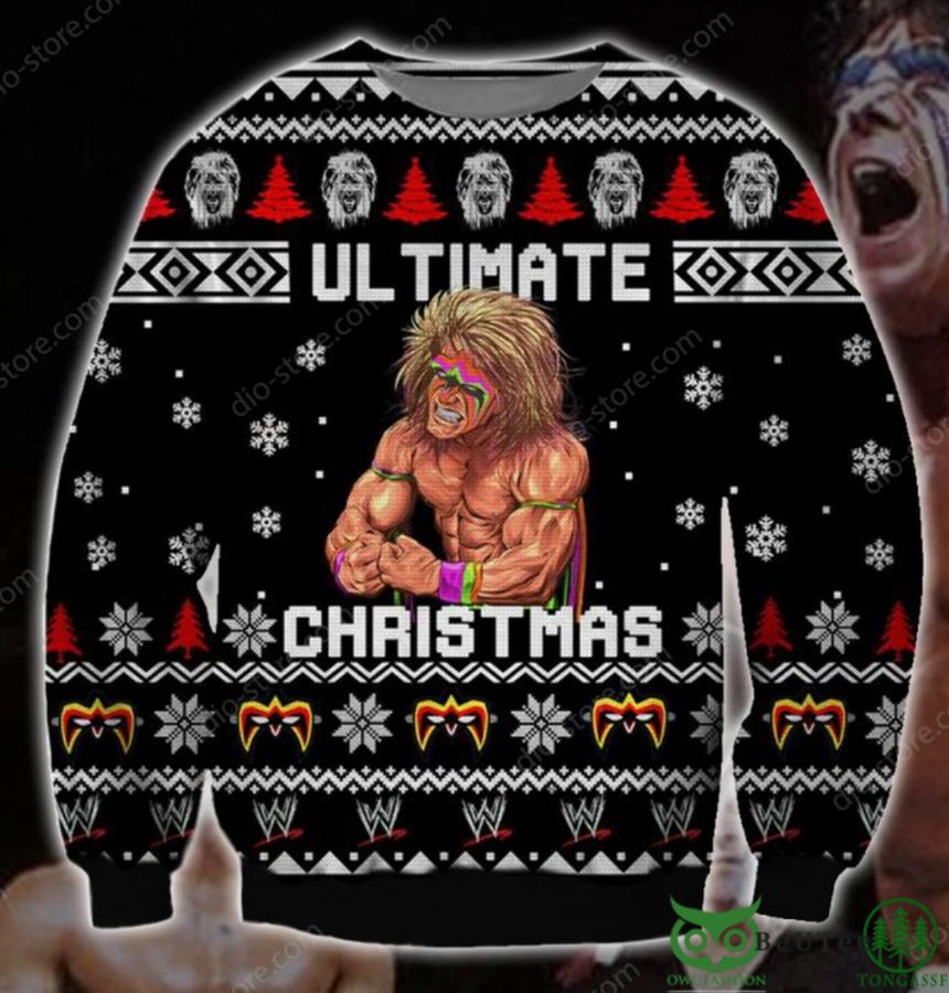 The Ultimate Warrior Pattern 3D Christmas Ugly Sweater