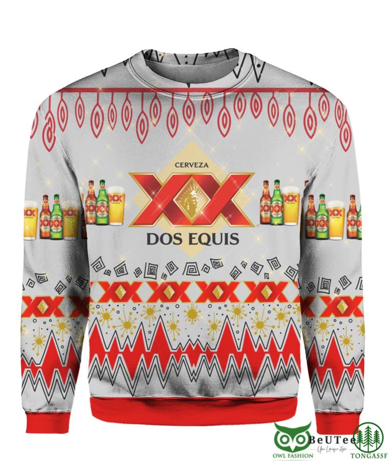 Dos Equis Beer 3D Print Ugly Christmas Sweater Hoodie