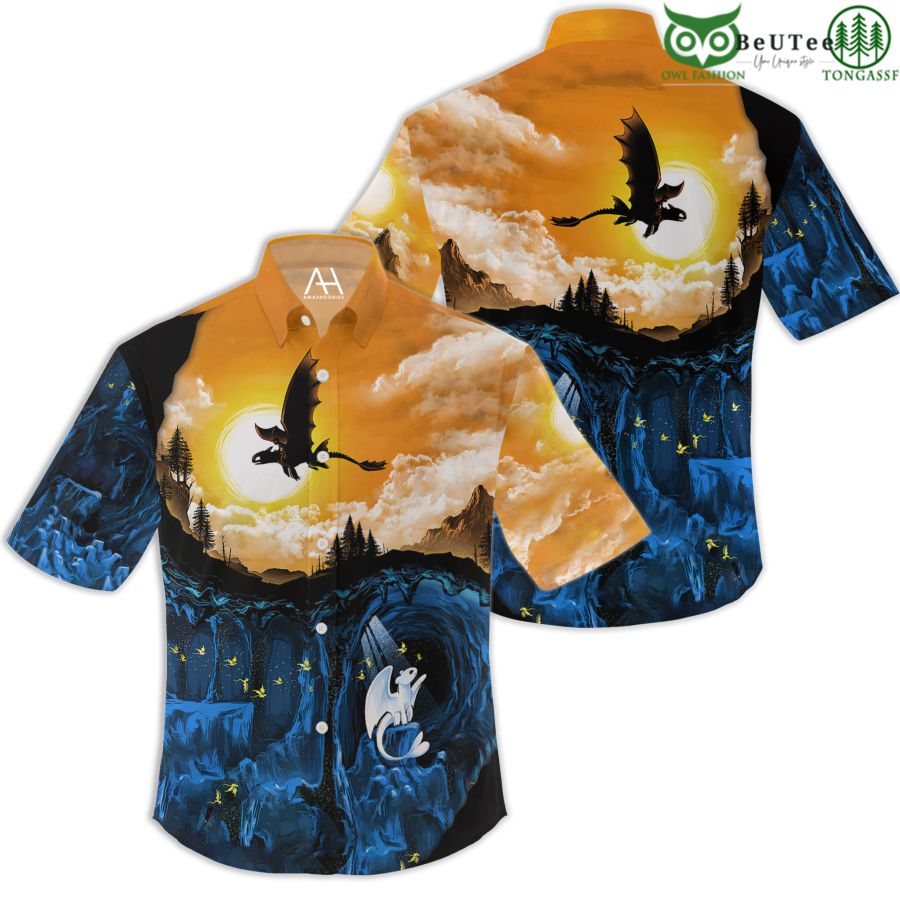 The Hidden World Night Fury How To Train Your Dragon Hawaiian Shirt