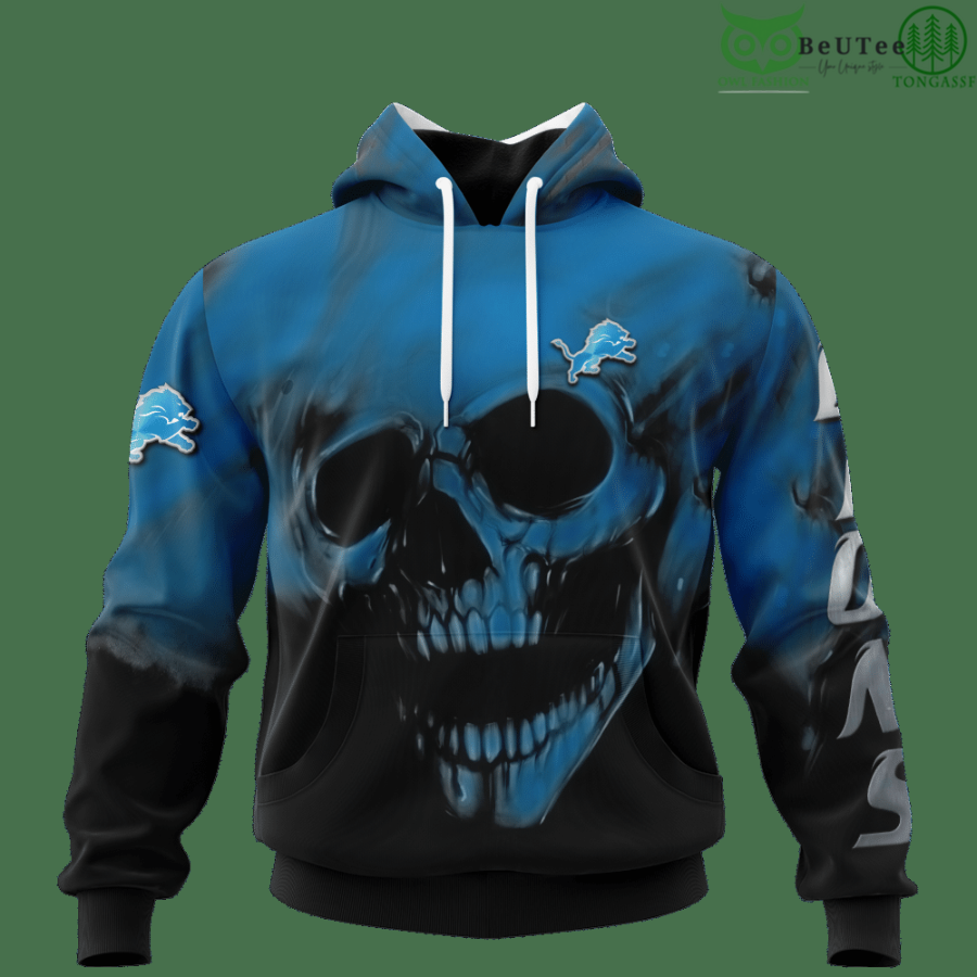 Lions Fading Skull American Football 3D hoodie Sweatshirt NFL