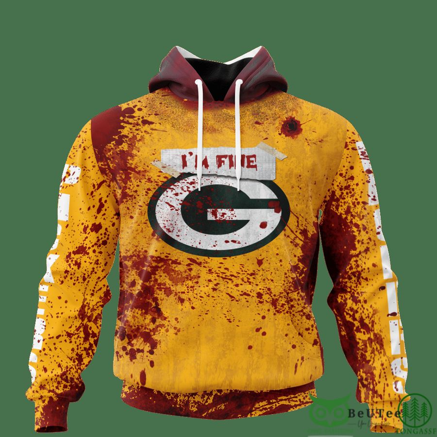 Packers Halloween Blood 3D hooodie Sweatshirt LIMITED