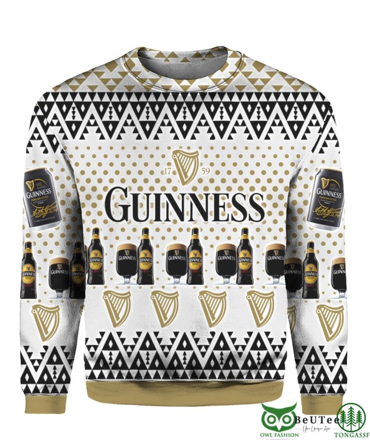 Guinness Beer 3D Print Ugly Christmas Sweater Hoodie