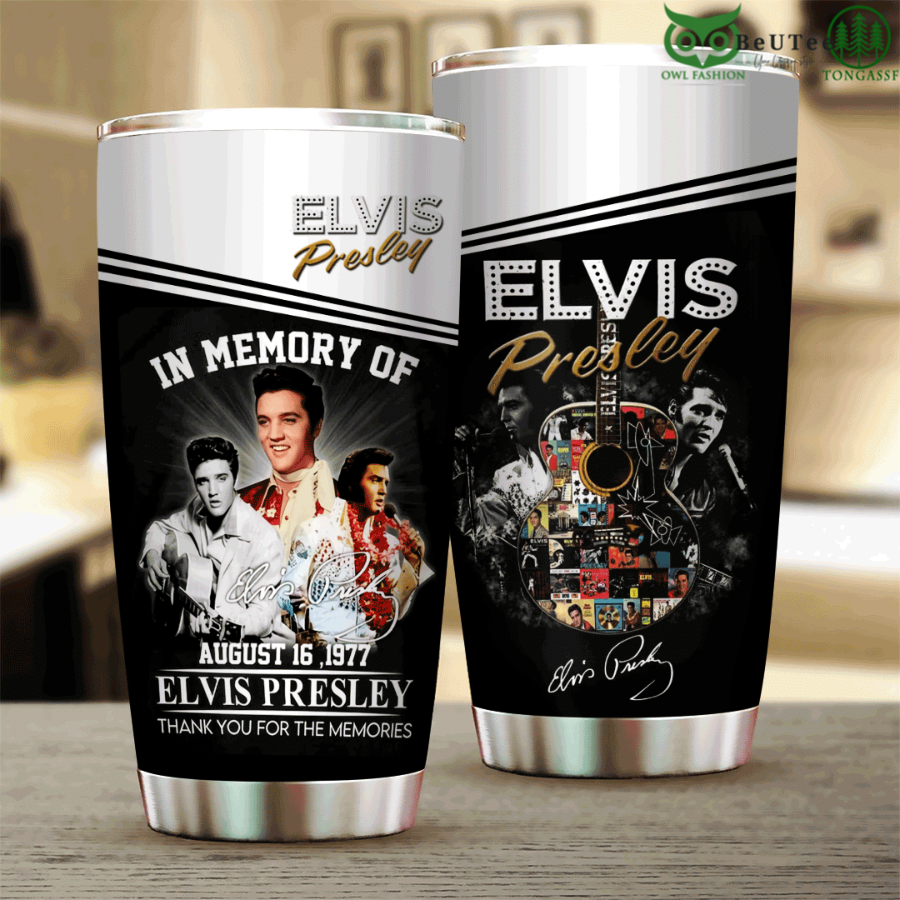 In Memory Of Elvis Presley Rock Tumbler