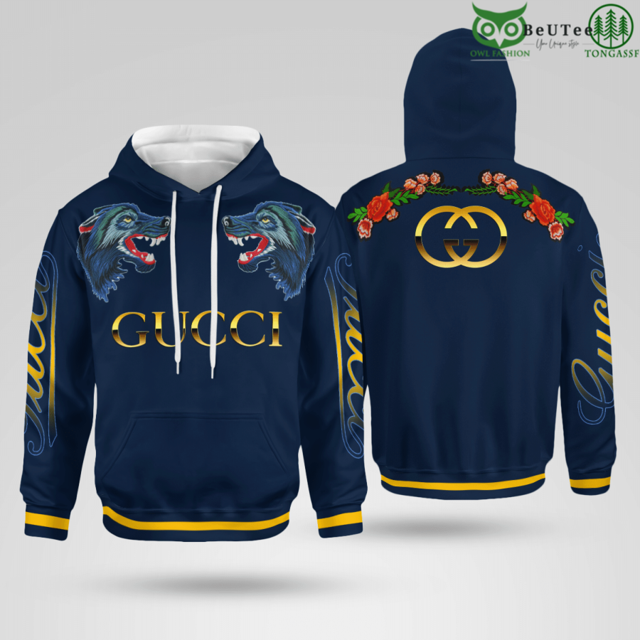 Limited Edition Gucci Double Wolves 3D Hoodie