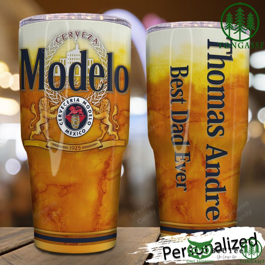 personalized modelo beer me tumbler cup