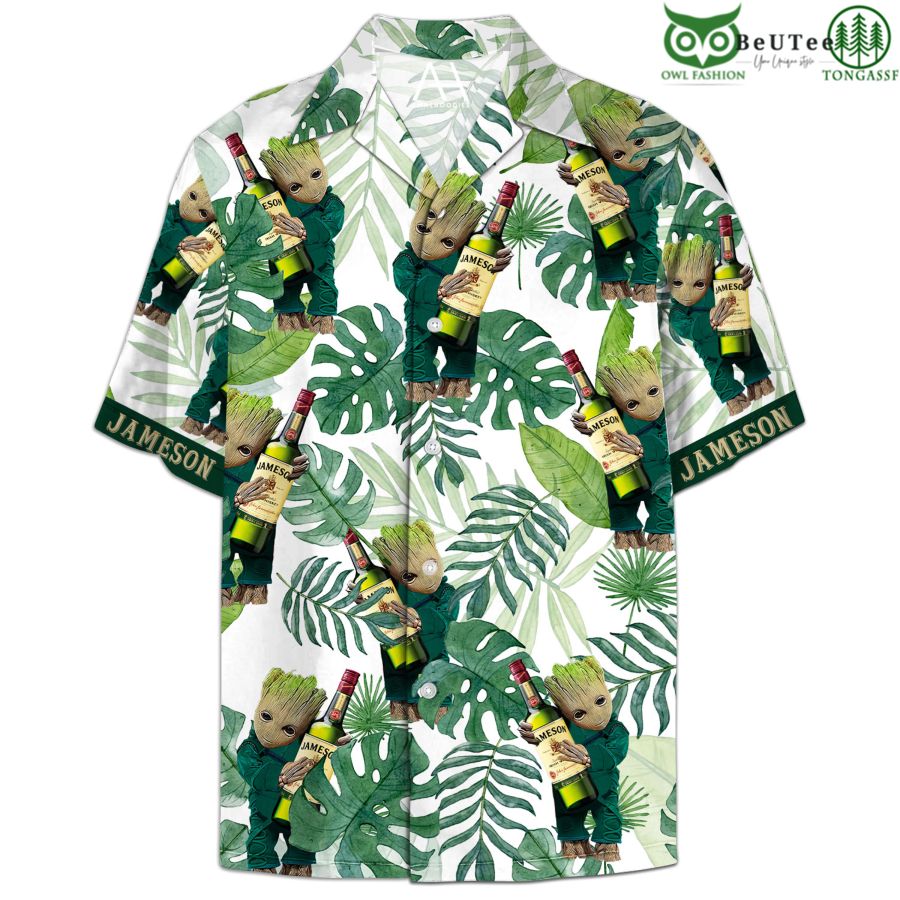 67 Baby Groot Hug Jameson Hawaiian Shirt