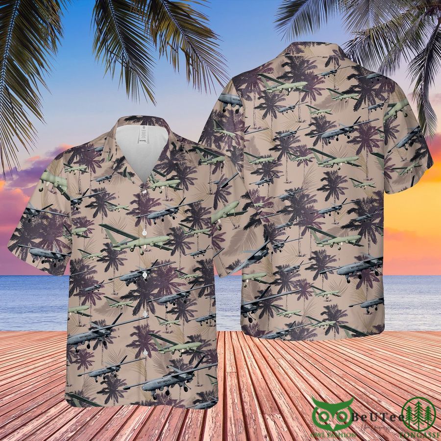 British Army Thales Watchkeeper WK450 Mountain Hawaiian Shirt