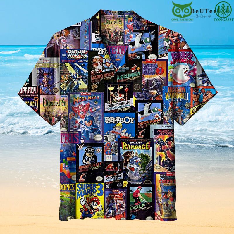 Retro Video Game Collage Hawaiian Shirt
