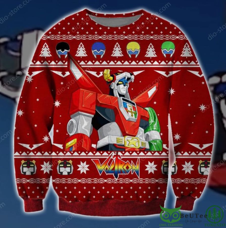 Voltron Pattern 3D Christmas Ugly Sweater