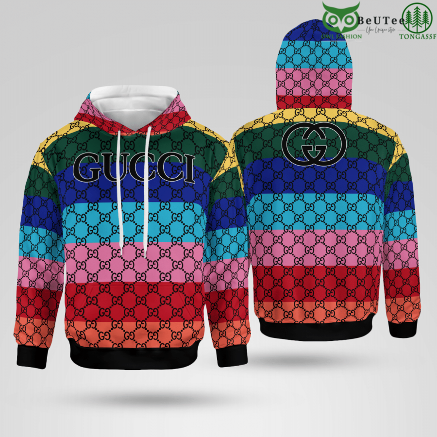 Limited Edition Gucci LGBT Rainbow Color 3D Hoodie