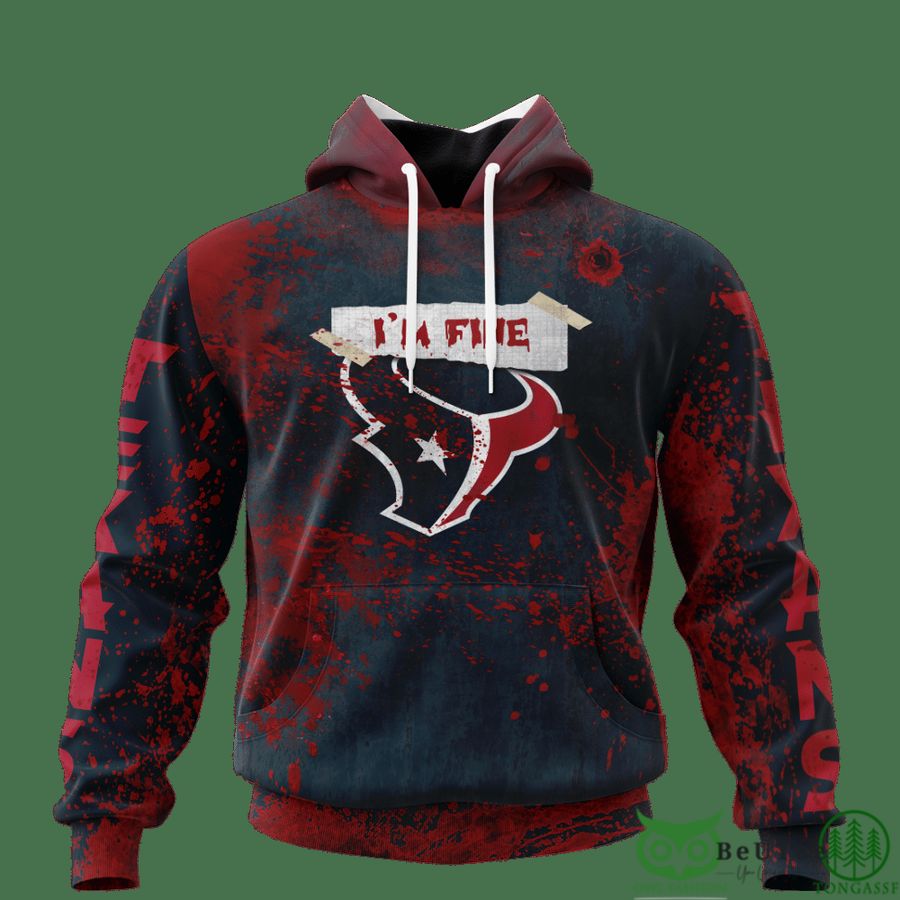 Texans Halloween Blood 3D hooodie Sweatshirt LIMITED