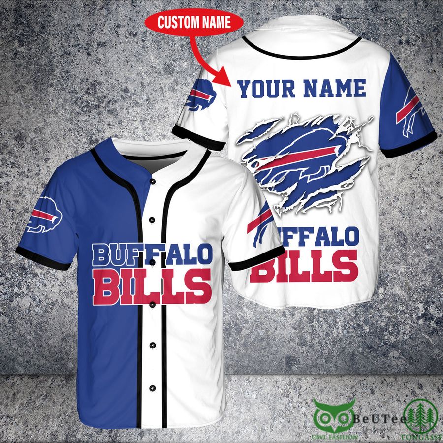 custom name nfl buffalo bills baseball jersey shirt