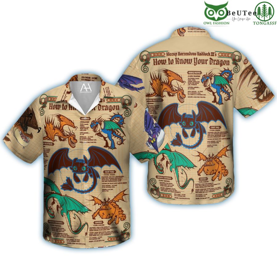 How To Train Your Dragon Hiccup Toothless Hawaiian Shirt