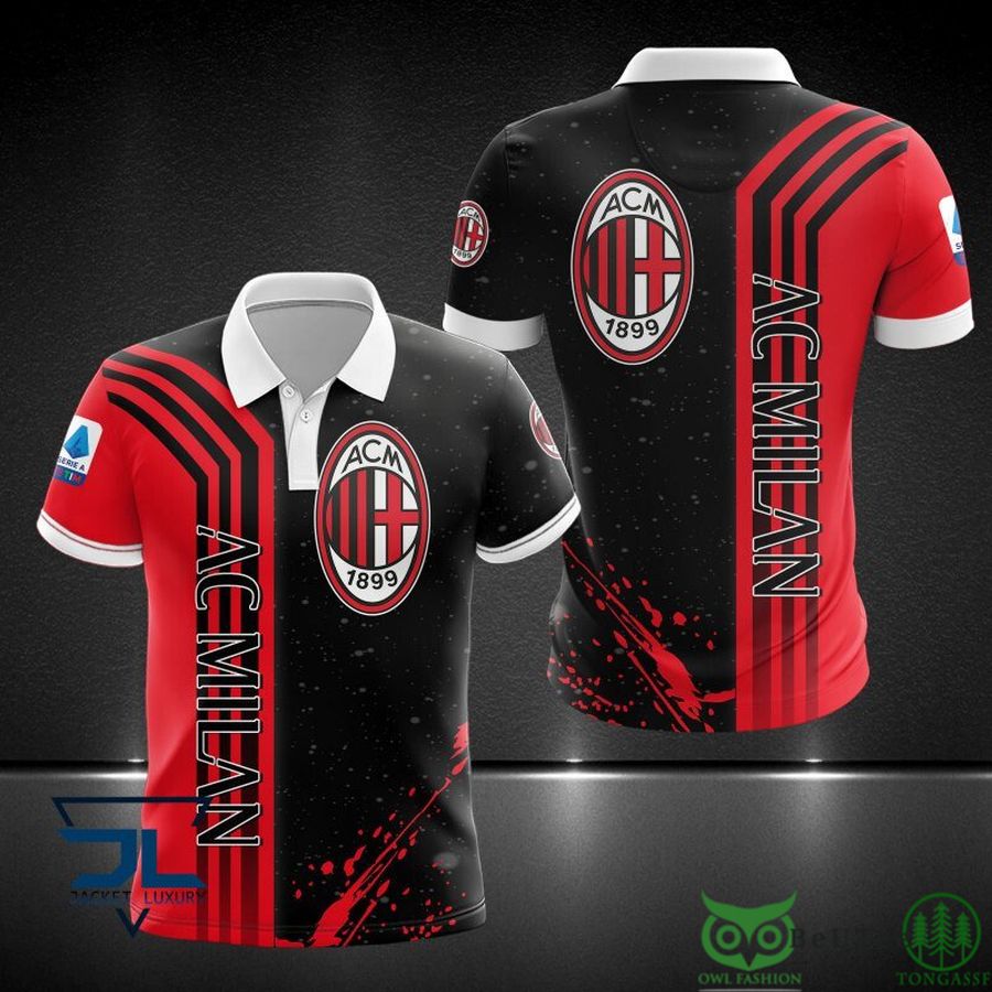 Lega Serie A AC Milan 3D Polo Tshirt Hoodie