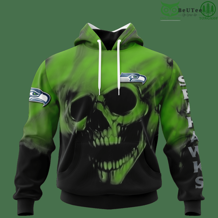 Seahawks Fading Skull American Football 3D hoodie Sweatshirt NFL