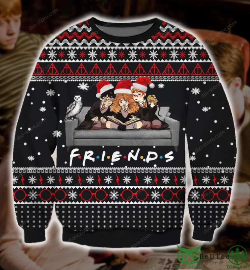 Harry Potter Pattern 3D Christmas Ugly Sweater