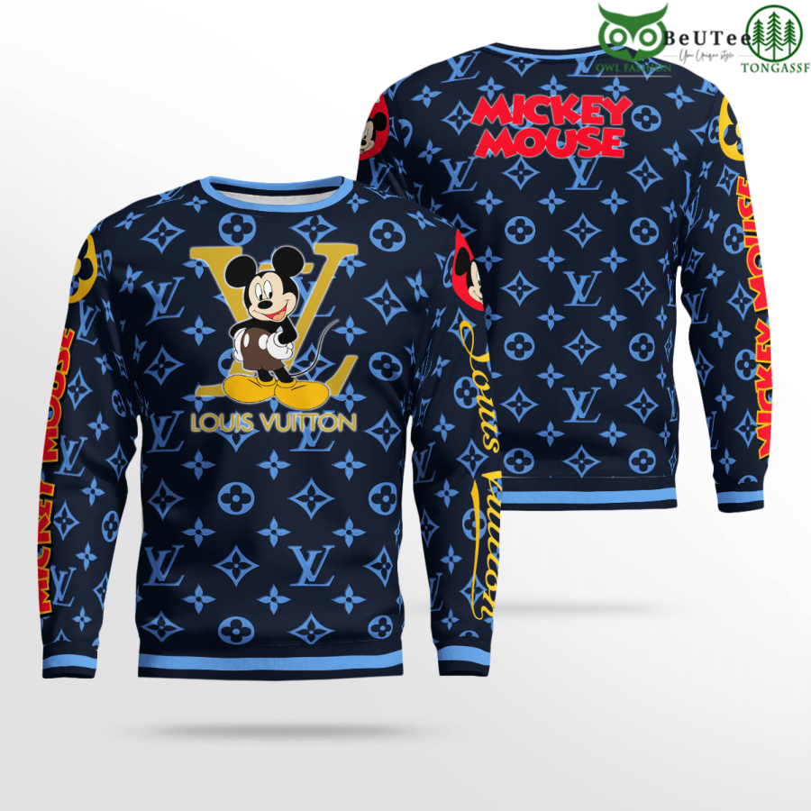 LV Louis Vuitton Mickey Mouse Blue Limited Edition 3D Ugly Sweater