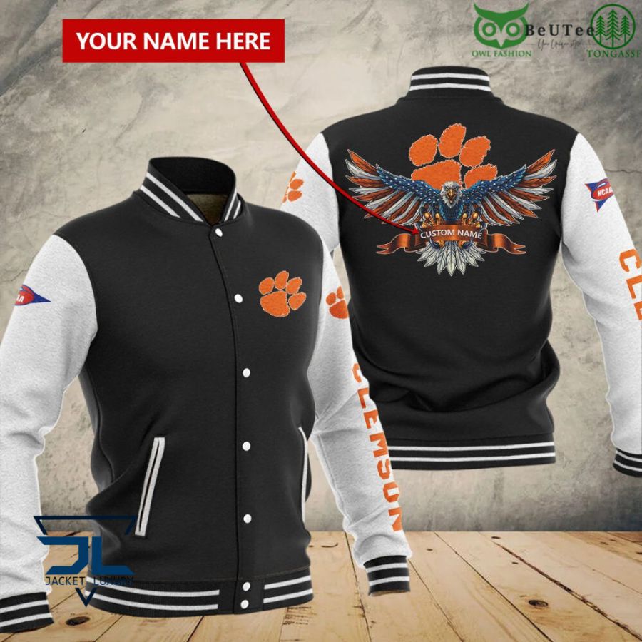 Clemson Tigers Personalized NCAA Champions Baseball Varsity Jacket