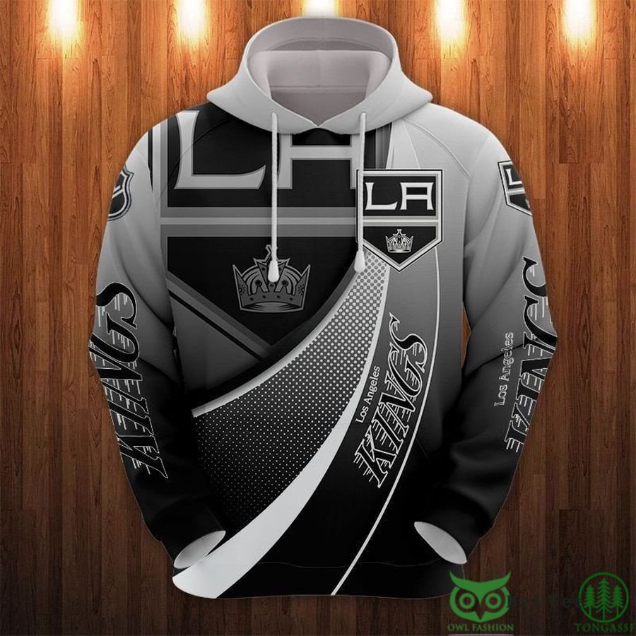Los Angeles Kings NHL Wave 3D Hoodie Sweatshirt Jacket - Owl Fashion Shop