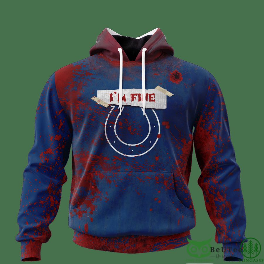 Colts Halloween Blood 3D hooodie Sweatshirt LIMITED