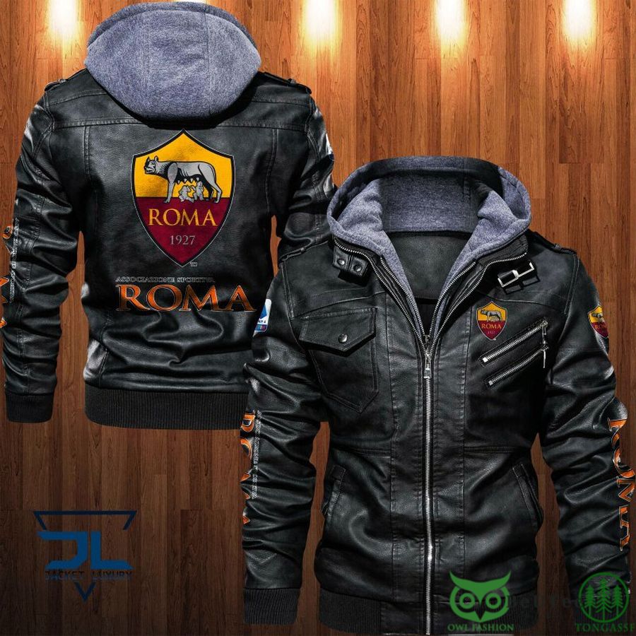 3 Lega Serie A AS Roma 2D Leather Jacket